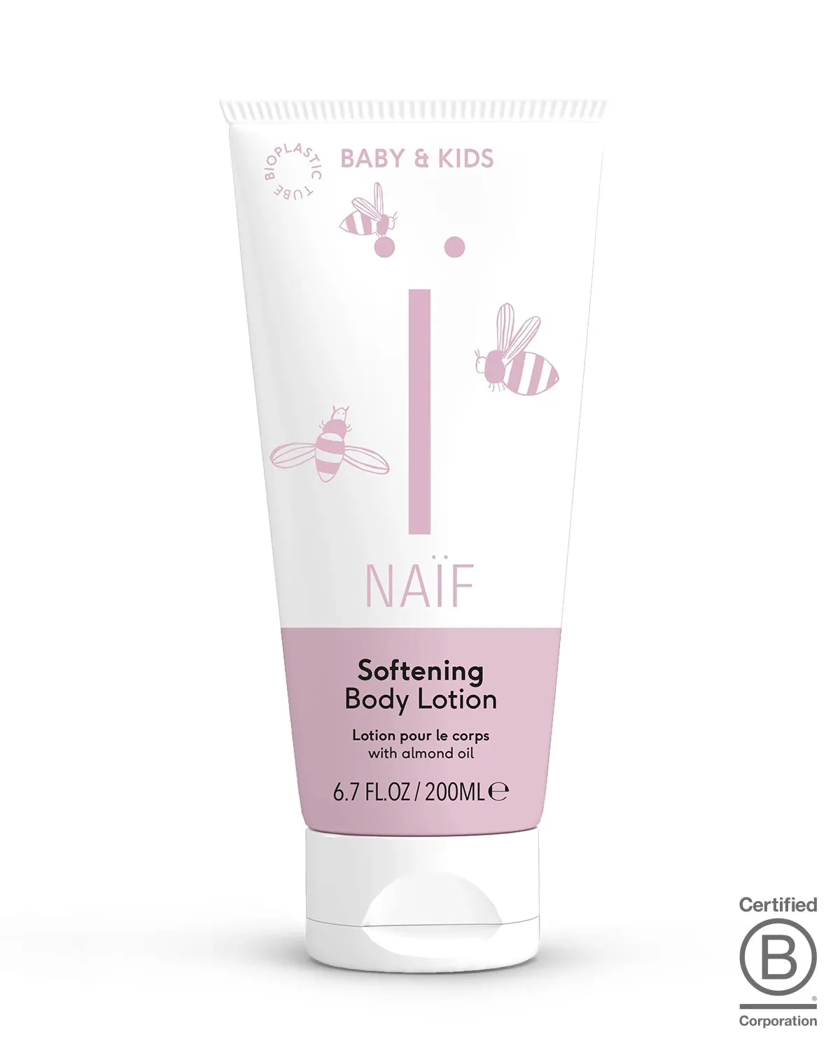 Naif Care Softening Body Lotion with Almond Oil Suitable for Extremely Dry Skin (6.7oz)