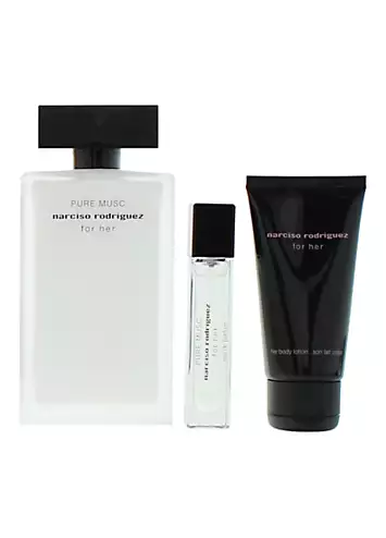 Narciso Rodriguez Pure Musc For Her 3 Piece Gift Set - Eau de Parfum 100ml & 10ml & Body Lotion 50ml | Kaleidoscope