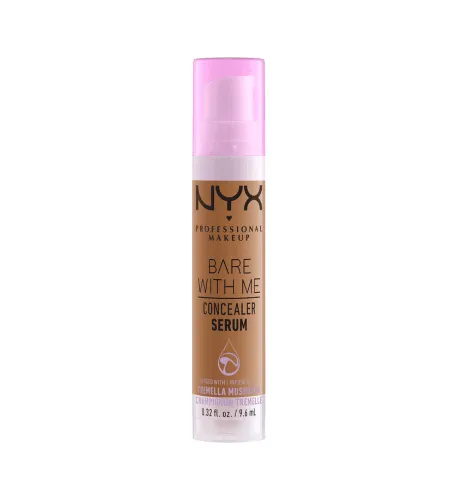 Nyx Professional Makeup Bare With Me Concealer Serum, Natural, Medium Coverage, Deep Golden, 9.6Ml