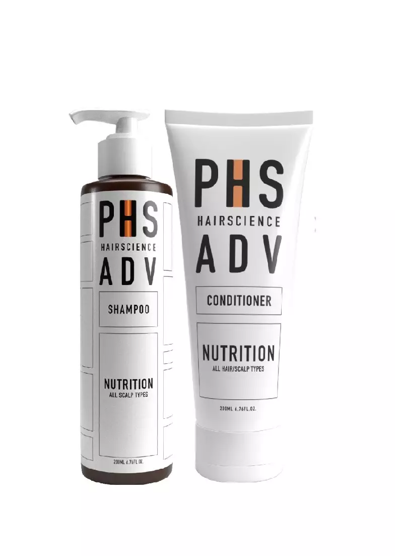 PHS HAIRSCIENCE PHS HAIRSCIENCE [BUNDLE OF 2] ADV Nutrition Shampoo + ADV Nutrition Conditioner (For All Hair & Scalp Types)