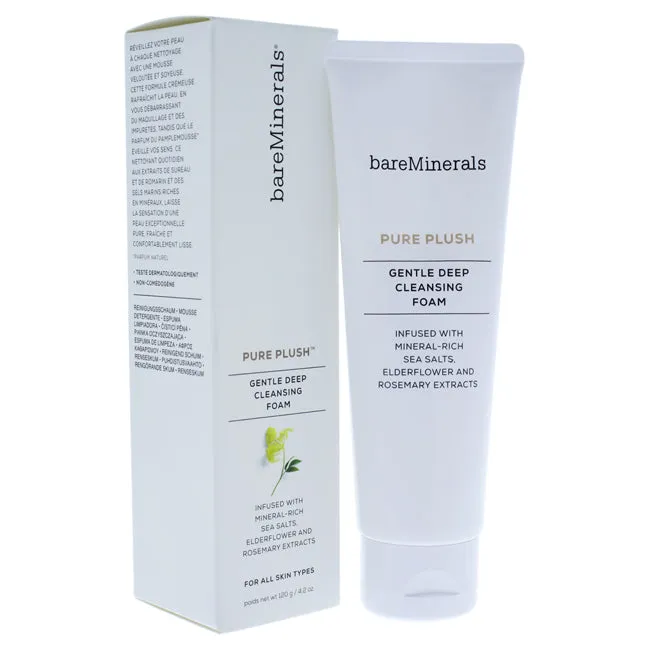 Pure Plush Gentle Deep Cleansing Foam by bareMinerals for Unisex - 4.2 oz Cleanser