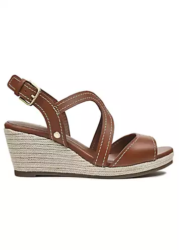 Radley London Tan Florence Close Wishbone Midi Wedge Sandals | Grattan