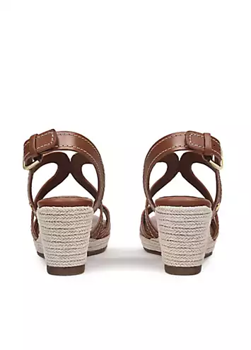 Radley London Tan Florence Close Wishbone Midi Wedge Sandals | Grattan