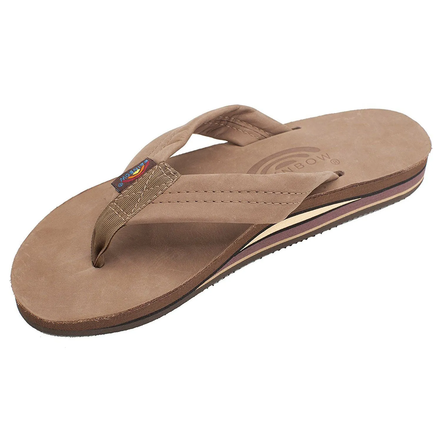 Rainbow Sandals Women's Premier Leather Double Layer Arch - Dark Brown