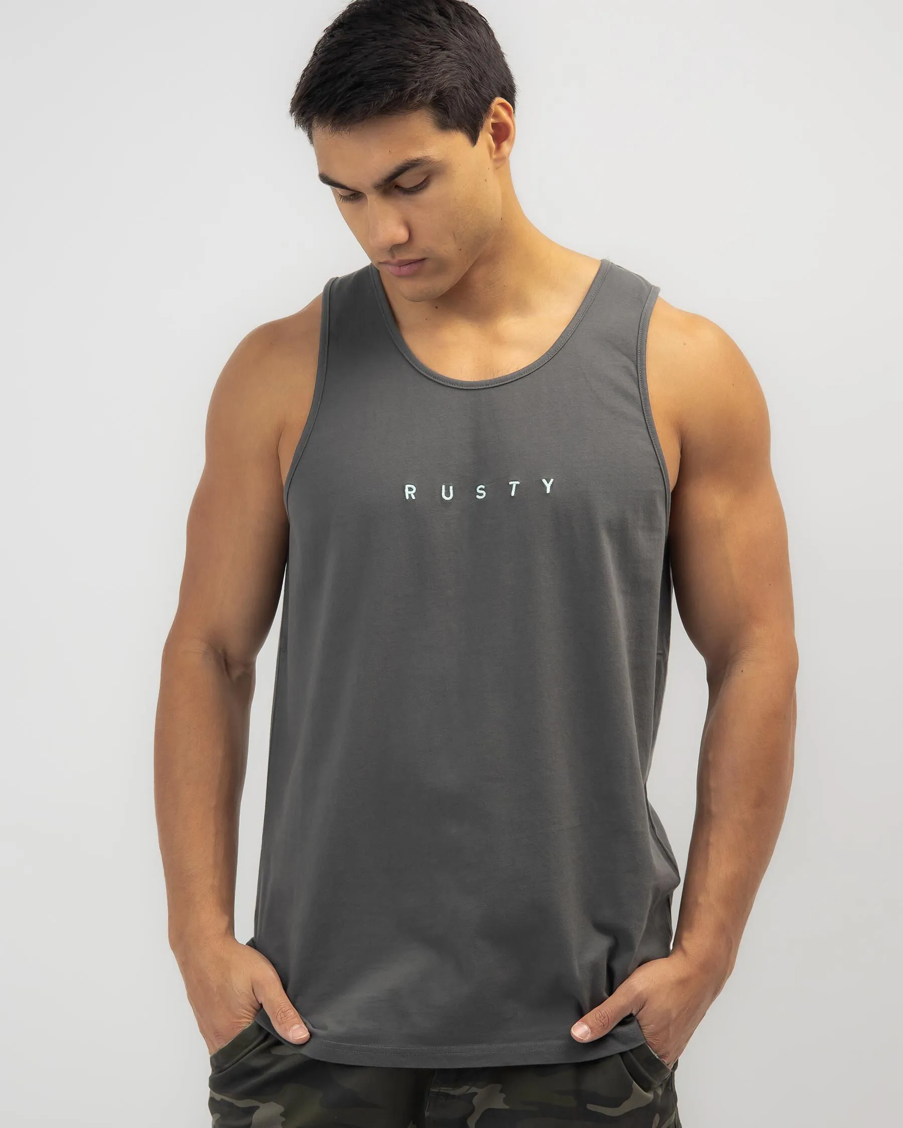 Rusty Short Cut Singlet