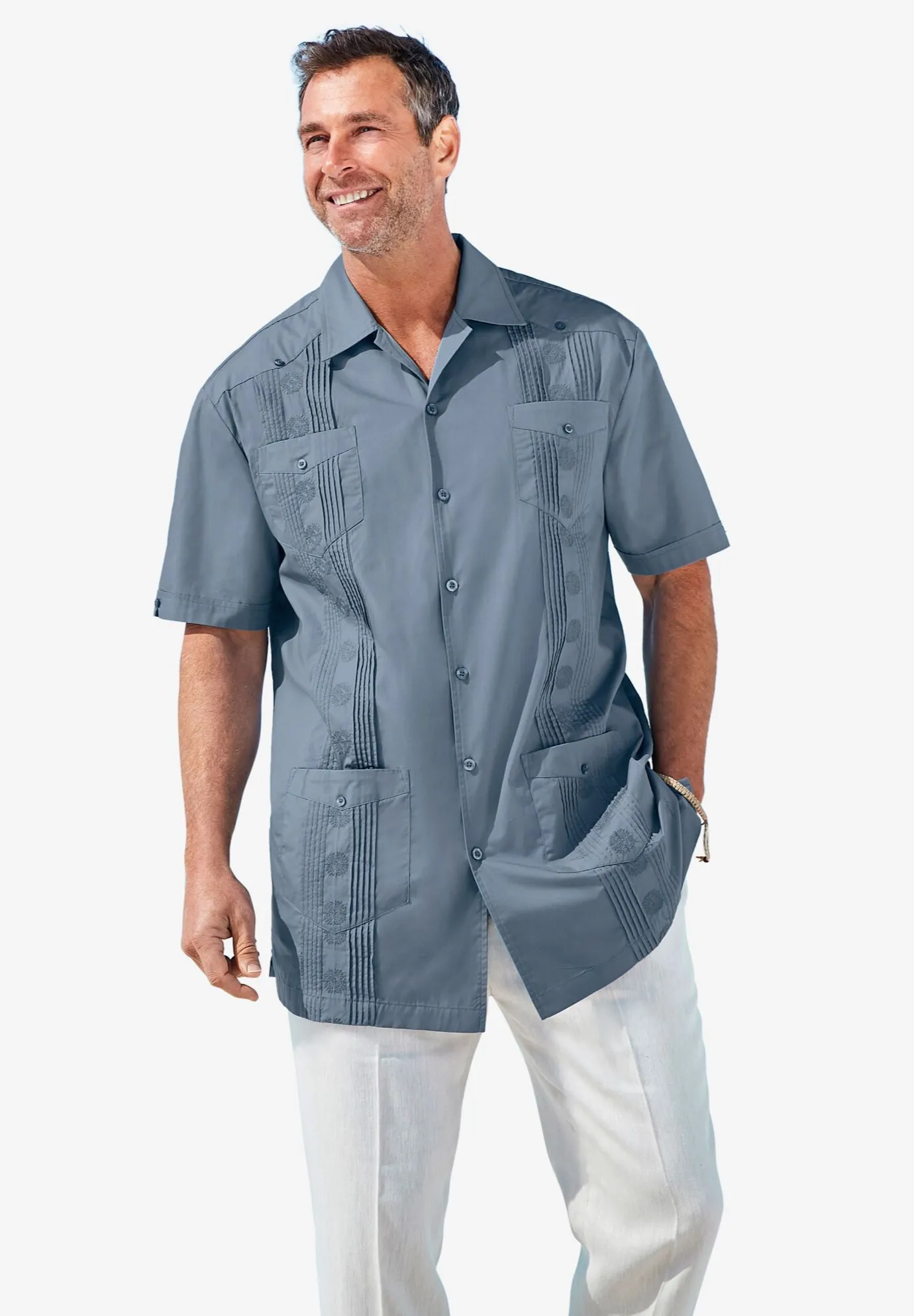 Short-Sleeve Guayabera Shirt