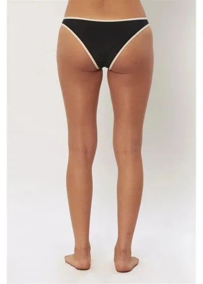 Sisstr Solid Sulu Skimpy Bikini Bottom - Black