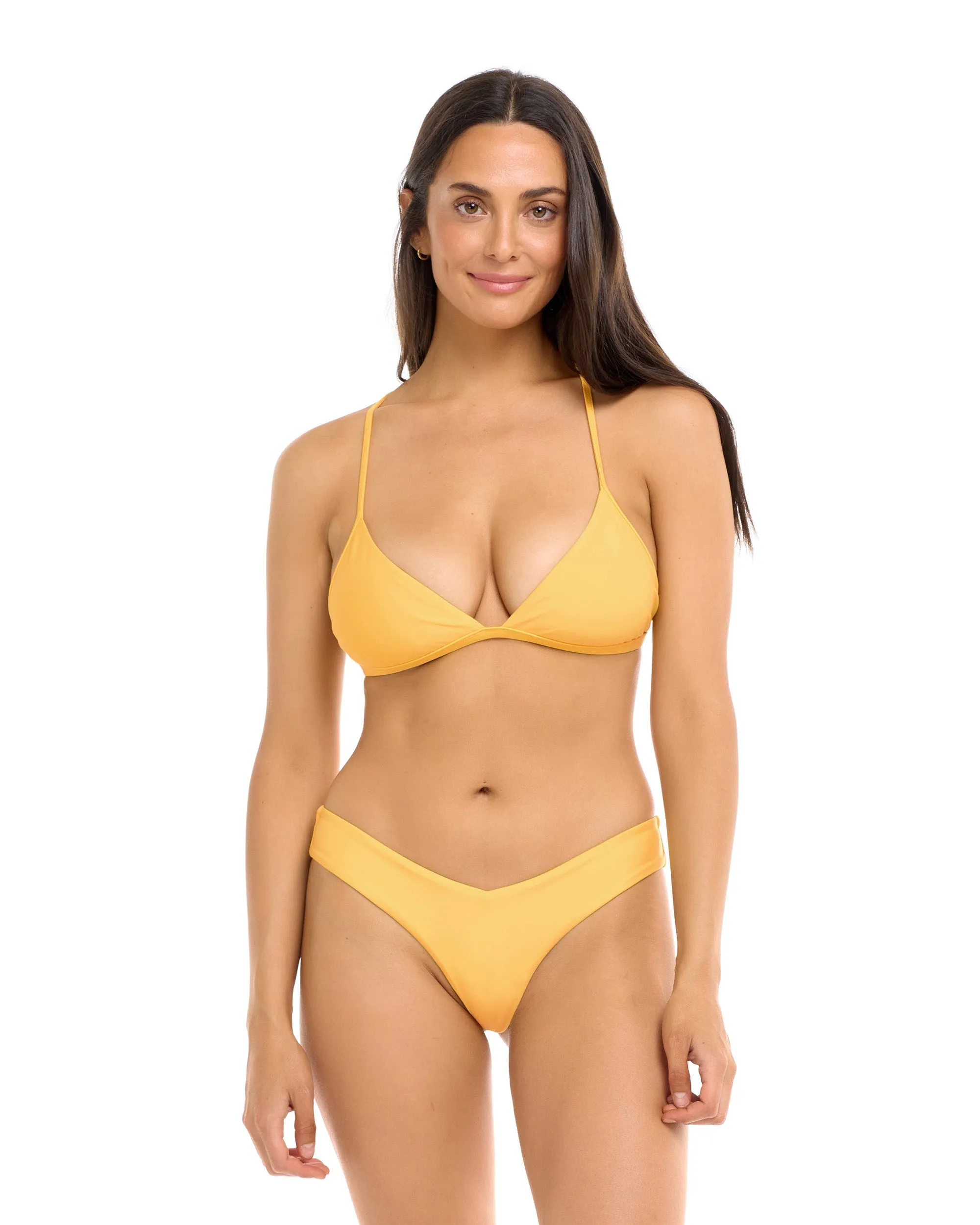 Smoothies Evelyn Fixed Triangle Bikini Top - Canary