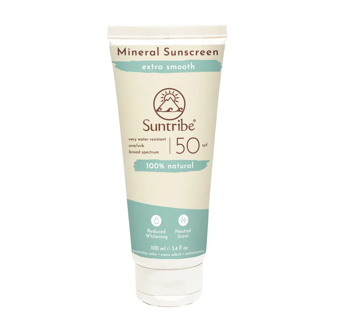 Suntribe - All Natural Mineral Body & Face Sunscreen All Clear Vegan SPF 50 (100 ml)-