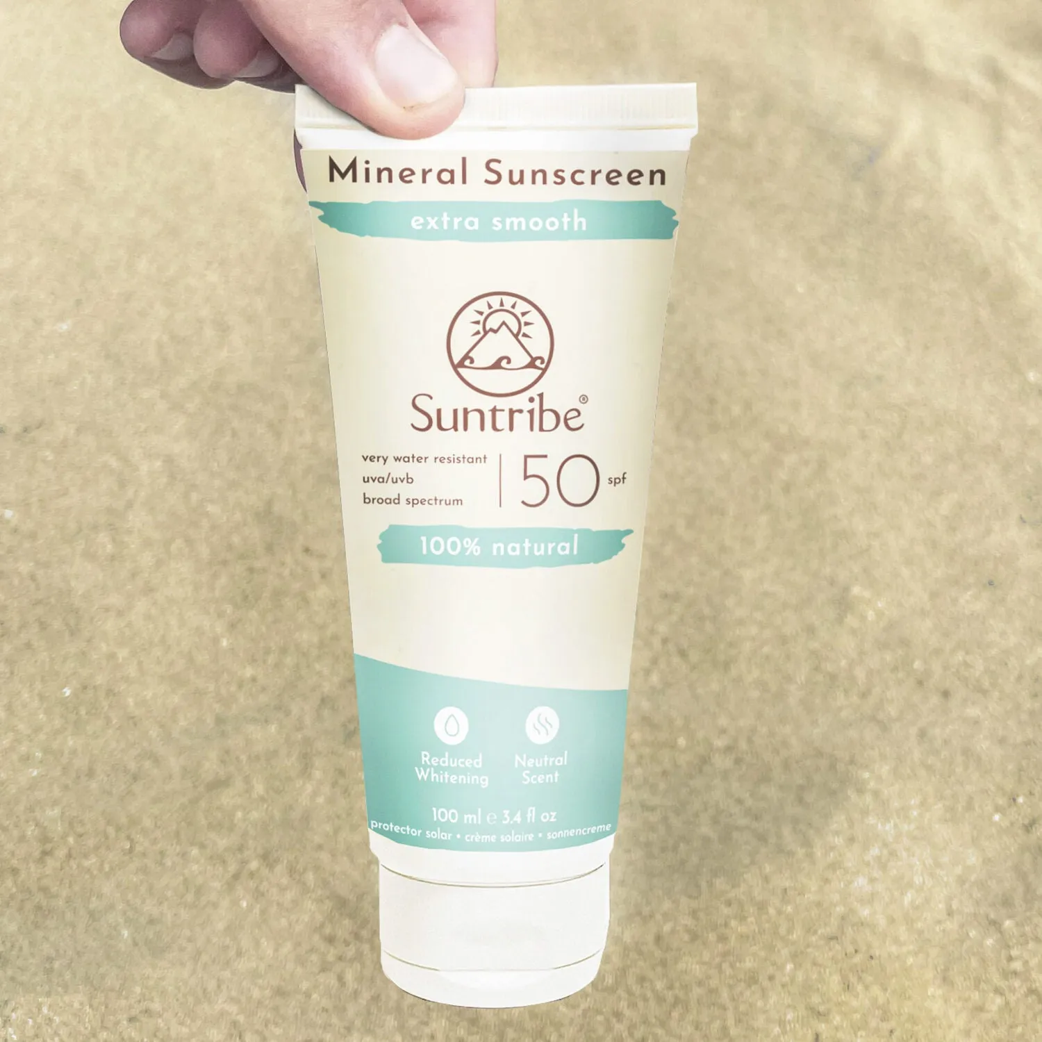 Suntribe - All Natural Mineral Body & Face Sunscreen All Clear Vegan SPF 50 (100 ml)-