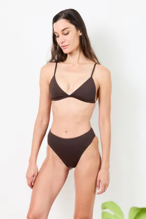 The Midi High-Cut Bikini Bottom - Espresso