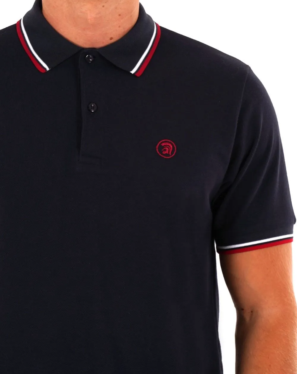 Trojan Twin Tipped Signature Polo Navy