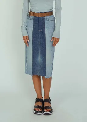 Two Tone Skirt - Denim