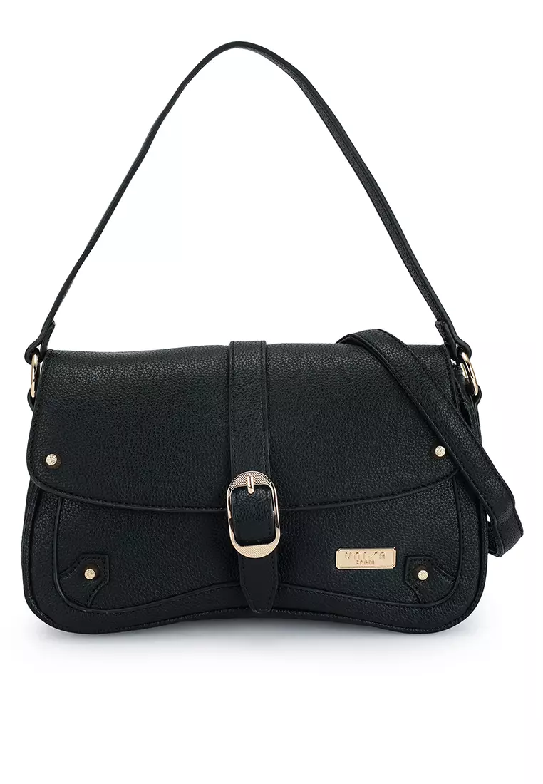 Unisa Pebbled Convertible Top Handle Bag