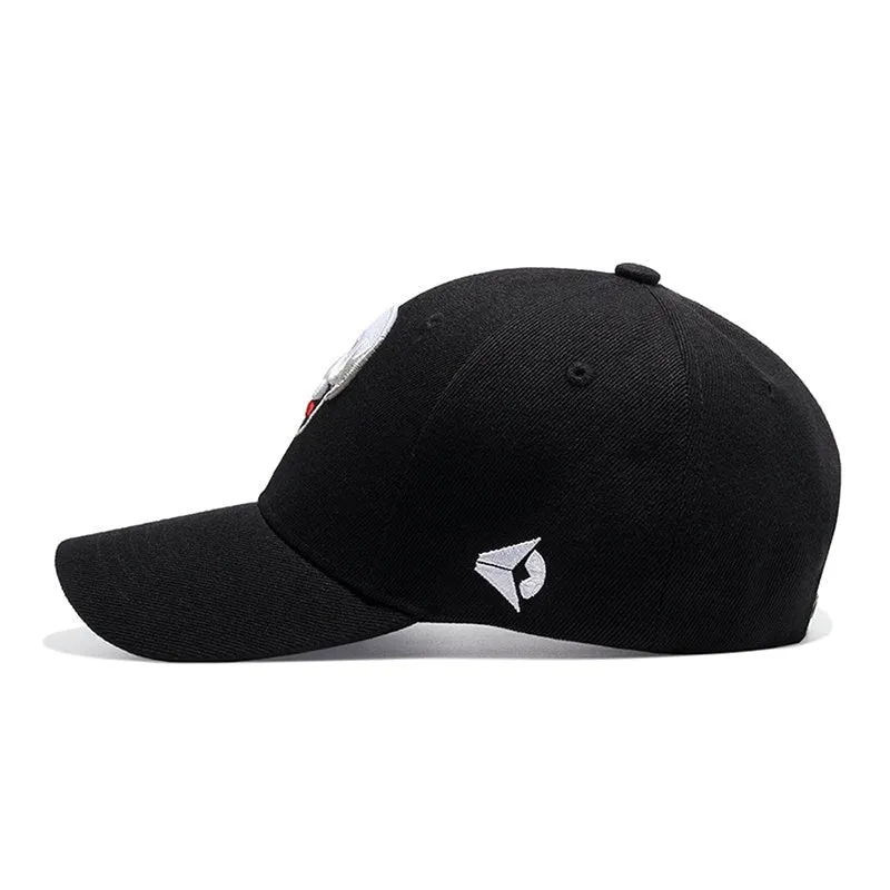 Unisex Fashion Embroidery Skull Tongue Sunscreen Snapback Baseball Cap