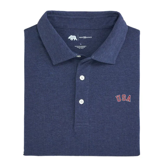 USA Solid Icon Polo - Naval Academy