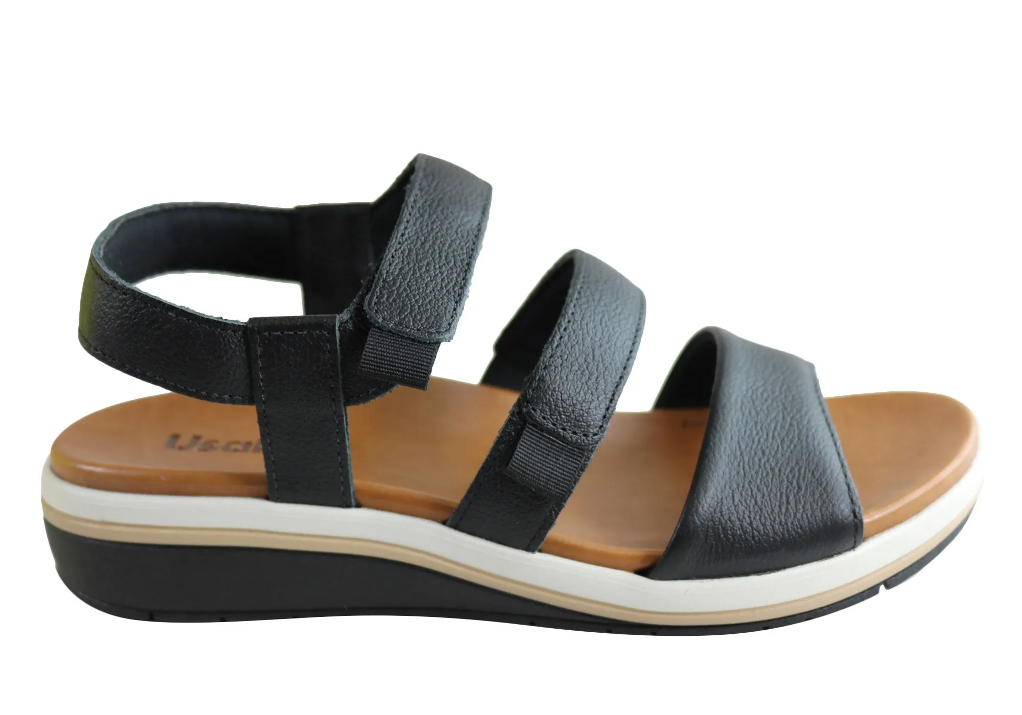 Usaflex Kosy Womens Comfortable Leather Sandals Made In Brazil