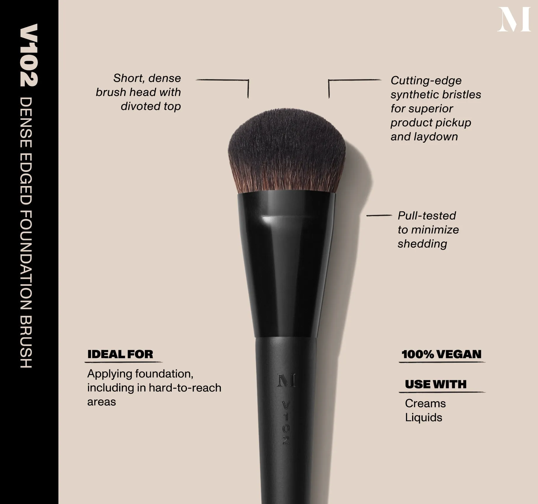 V102 Dense Edged Foundation Brush