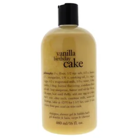 Vanilla Birthday Cake by Philosophy for Unisex - 16 oz Shampoo, Shower Gel and Bubble Bath