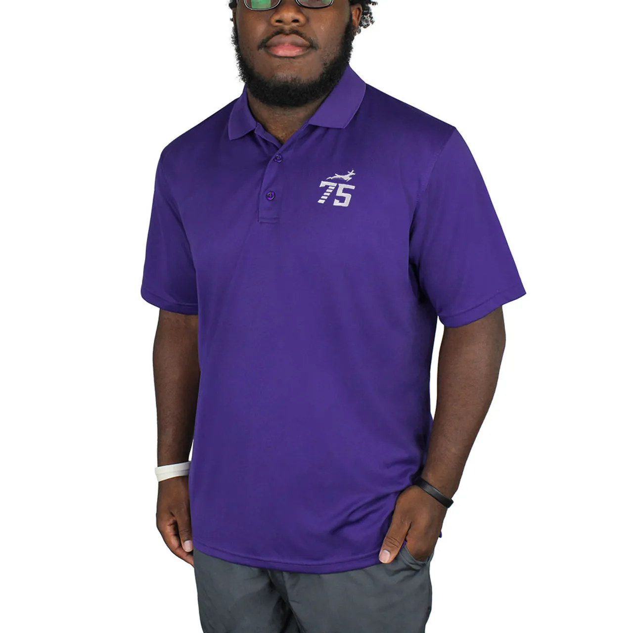 Vansport Men's Purple 75th Anniversary Polo