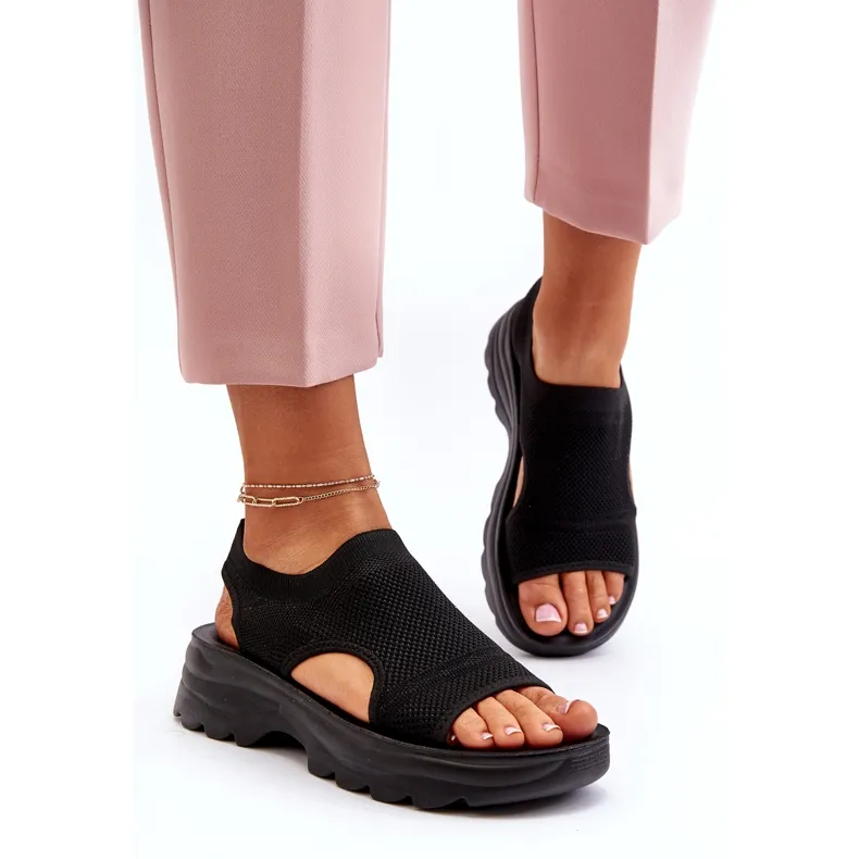 Women's Sports Sandals With a Thick Sole Black Deinaleia